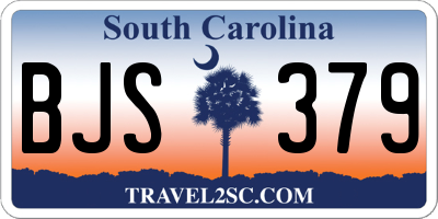 SC license plate BJS379