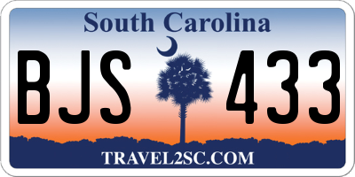 SC license plate BJS433