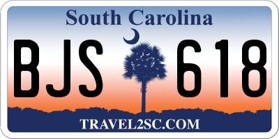 SC license plate BJS618