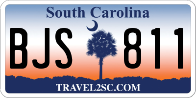 SC license plate BJS811