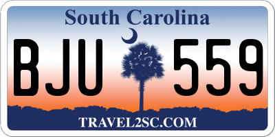 SC license plate BJU559