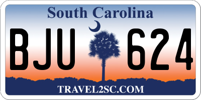 SC license plate BJU624