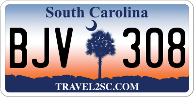 SC license plate BJV308