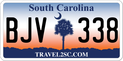 SC license plate BJV338