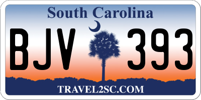SC license plate BJV393