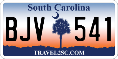 SC license plate BJV541