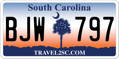 SC license plate BJW797