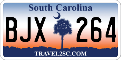 SC license plate BJX264