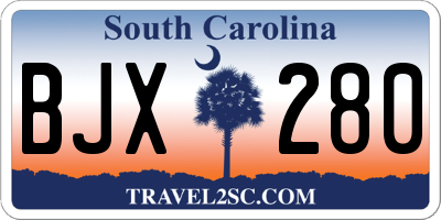 SC license plate BJX280