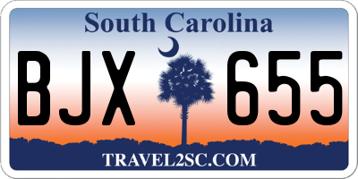 SC license plate BJX655