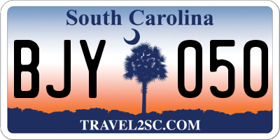 SC license plate BJY050