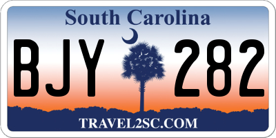 SC license plate BJY282