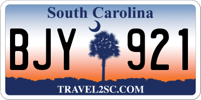SC license plate BJY921