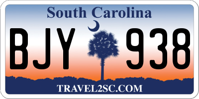 SC license plate BJY938