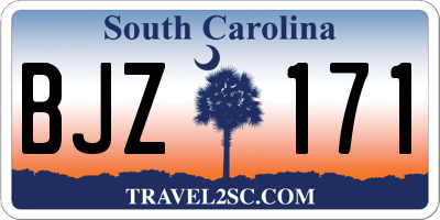 SC license plate BJZ171