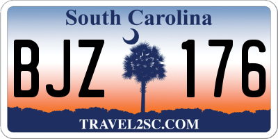 SC license plate BJZ176
