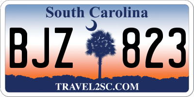 SC license plate BJZ823