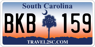 SC license plate BKB159