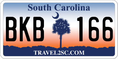 SC license plate BKB166