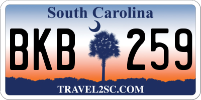 SC license plate BKB259
