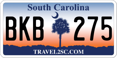 SC license plate BKB275