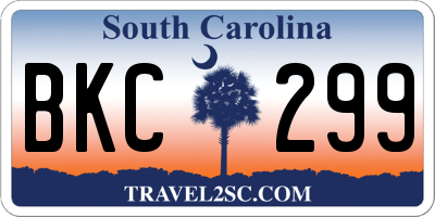SC license plate BKC299