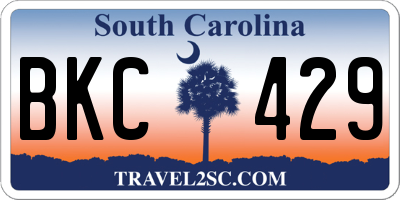 SC license plate BKC429