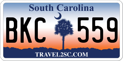 SC license plate BKC559