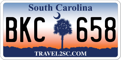 SC license plate BKC658