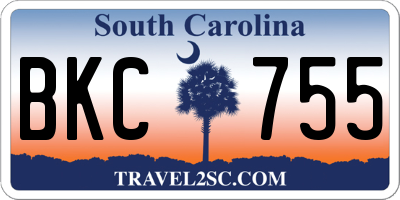 SC license plate BKC755