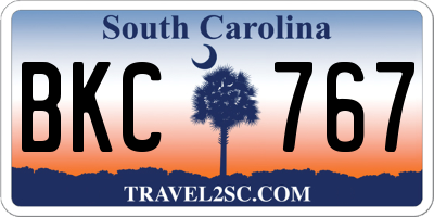 SC license plate BKC767