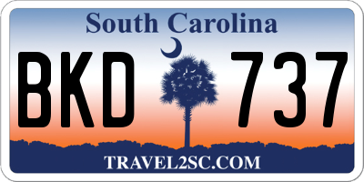 SC license plate BKD737