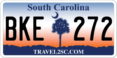SC license plate BKE272