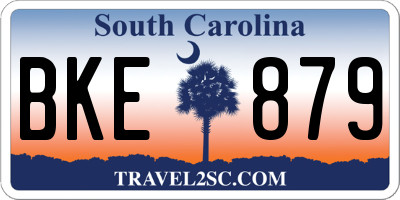 SC license plate BKE879