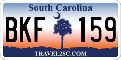SC license plate BKF159