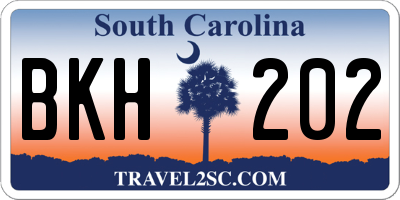 SC license plate BKH202