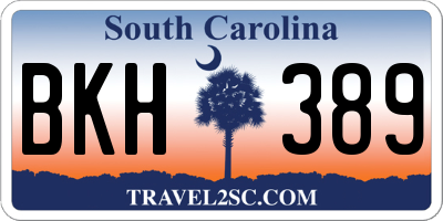 SC license plate BKH389