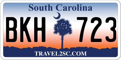 SC license plate BKH723