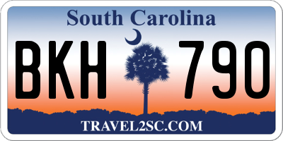 SC license plate BKH790