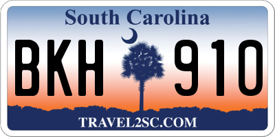 SC license plate BKH910