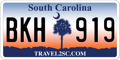 SC license plate BKH919