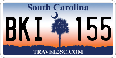 SC license plate BKI155