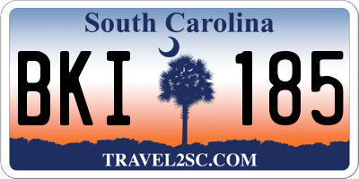 SC license plate BKI185