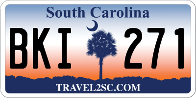 SC license plate BKI271