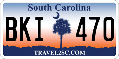 SC license plate BKI470