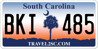 SC license plate BKI485