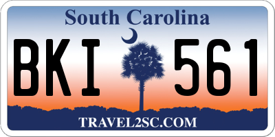 SC license plate BKI561