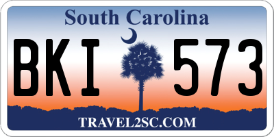 SC license plate BKI573