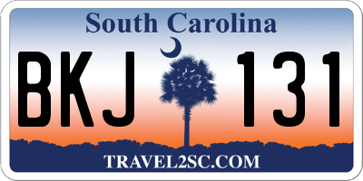 SC license plate BKJ131