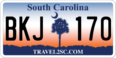 SC license plate BKJ170